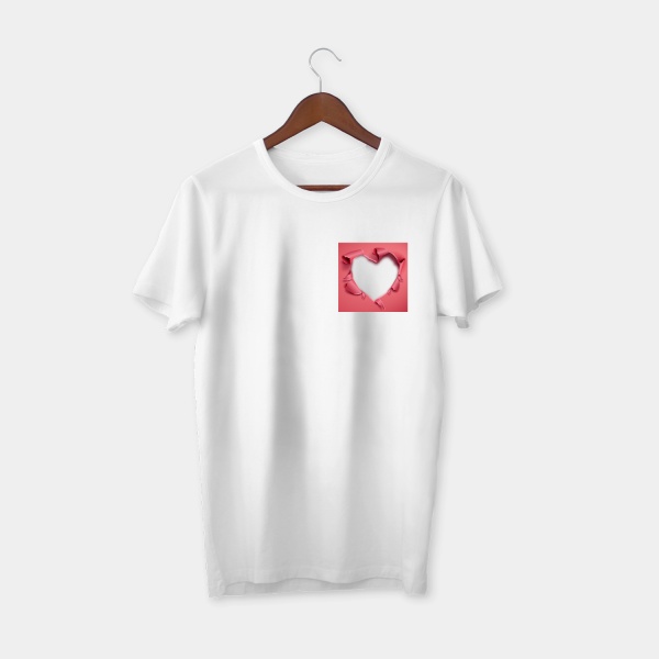 Derinden Kalpli Beyaz T-shirt